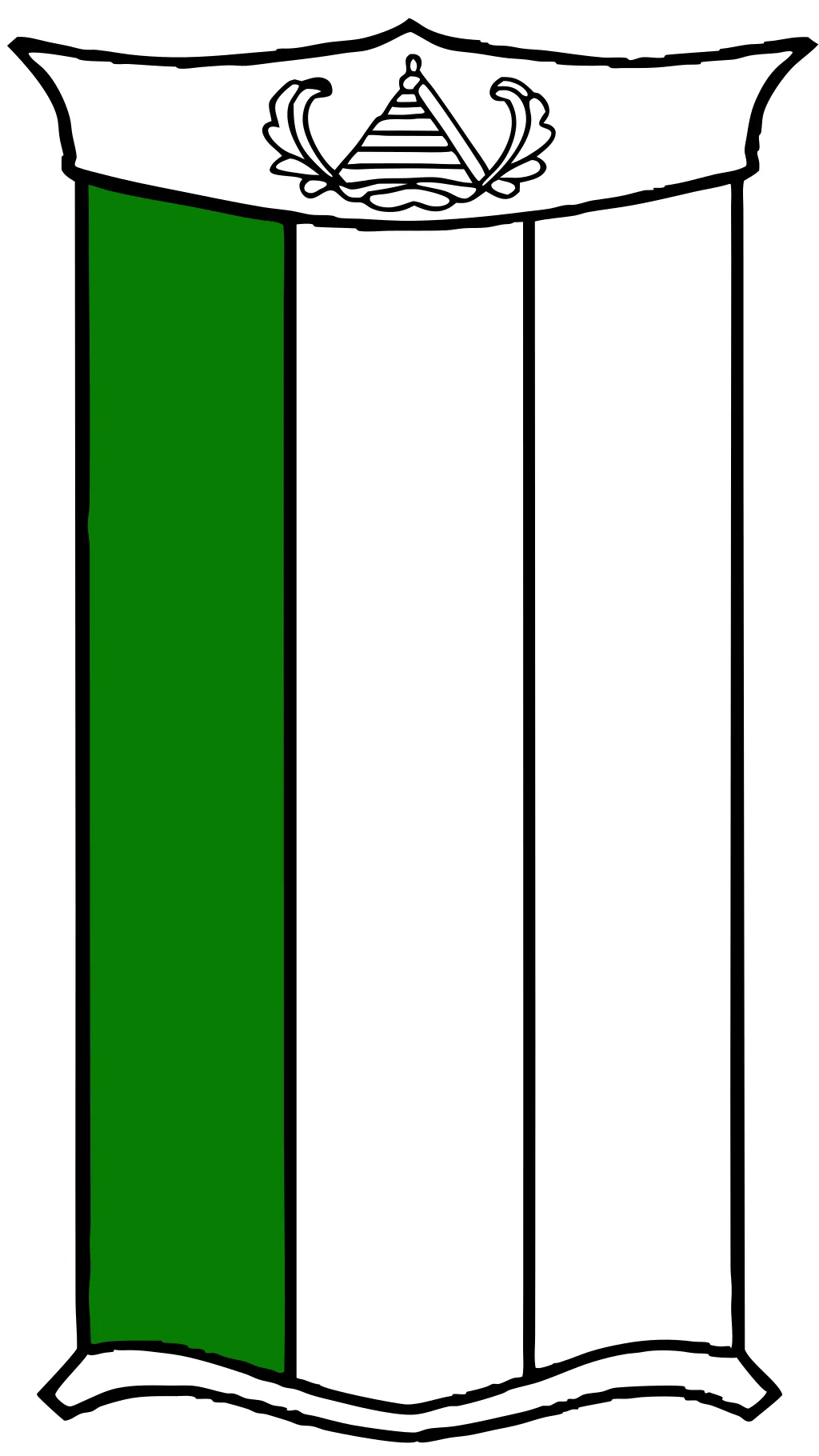 Página para colorear de la bandera de Irlanda